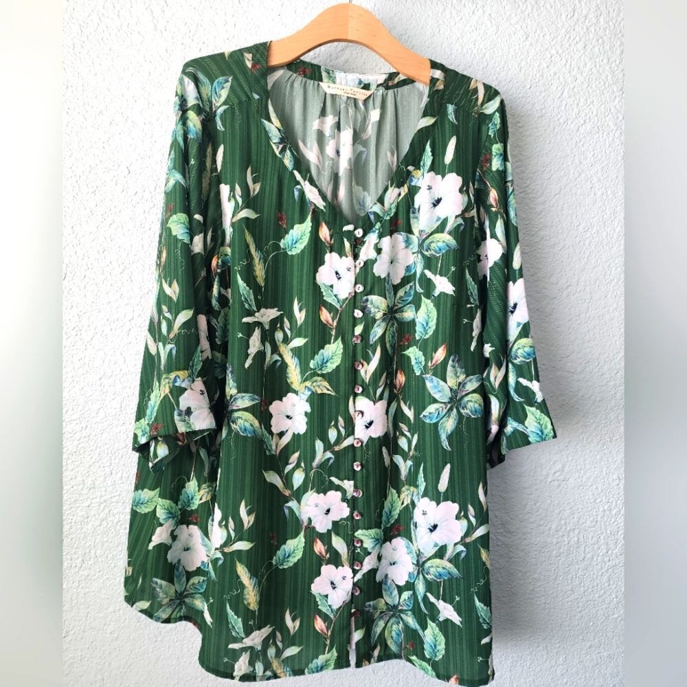 Wayward Fancies Eshakti 3X floral peaseant bohemian blouse